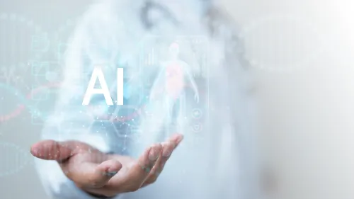 Artificial intelligence healthcare. Ai medical health tech. Diagnostics analysis. Technology health care research. Futuristic healthcare innovation. - Bildbanksfoto
