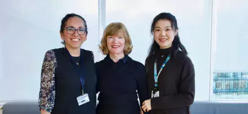 Photo of Isabel Tapia-Paez, Mona Ståhle and Sailan Wang.