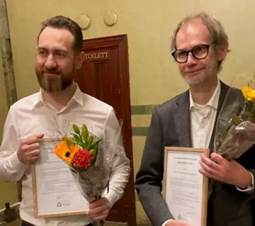 Vitali Grozman and Sven Nyrén receives the lung cancer scholarshop 2022