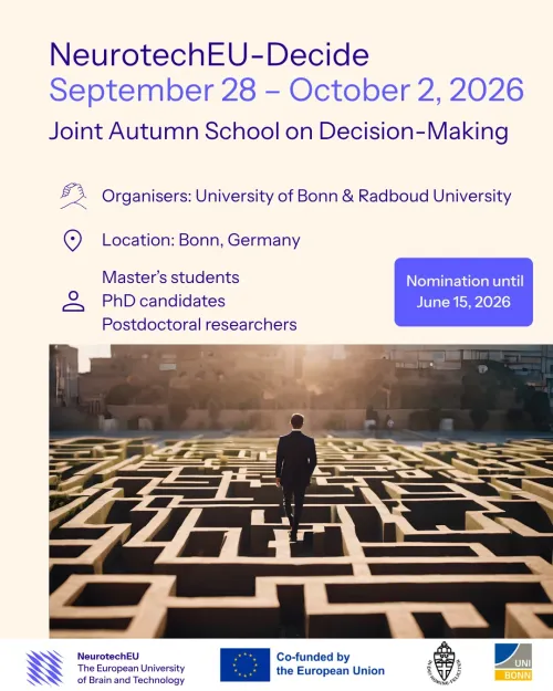 Poster containing information about the Autumn School