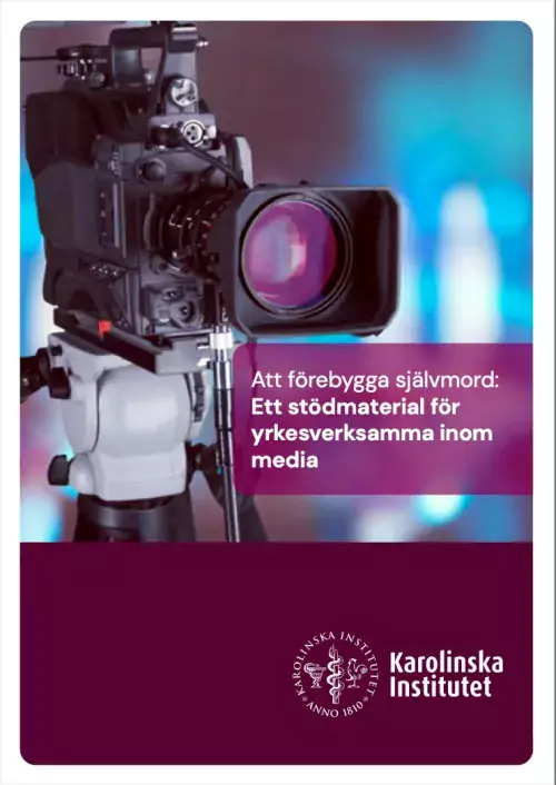 Front page of the Swedish version of Preventing suicide: A resource for media professionals