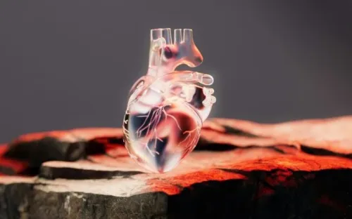 Illustrated picture of a see-through heart