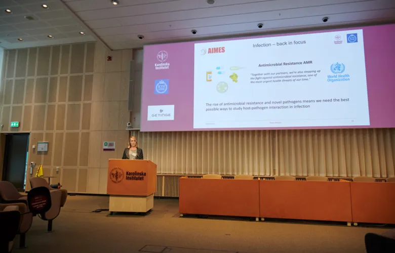 Keira Melican at the inauguration ceremony of AIMES on 30 September 2020, in Biomedicum.